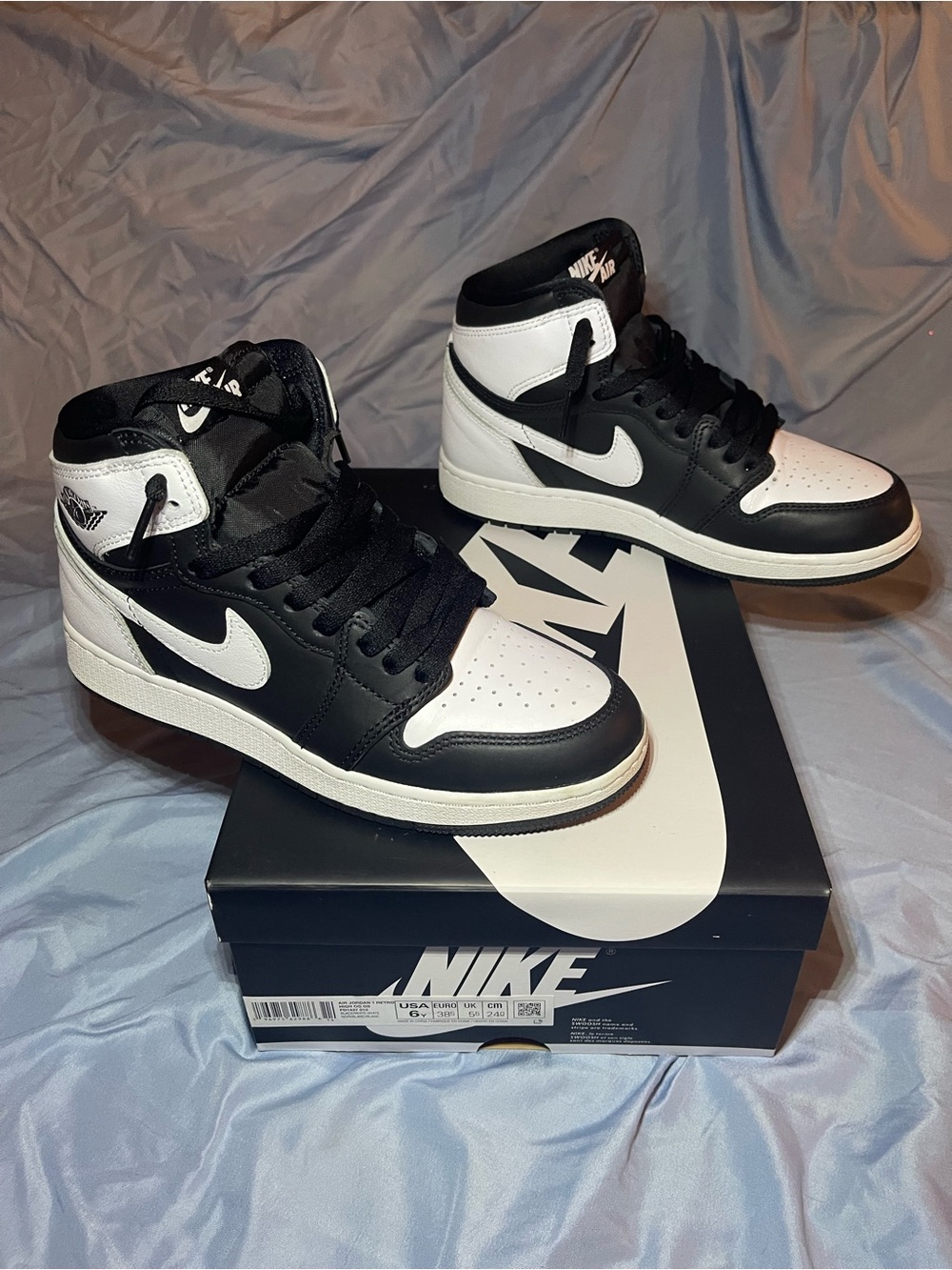 Jordan High-Top Sneakers in Black and White